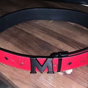Red Mcm belt , men’s .